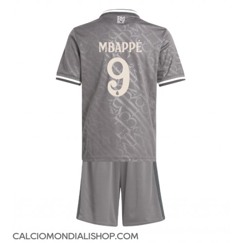 Maglie da calcio Real Madrid Kylian Mbappe #9 Terza Maglia Bambino 2024-25 Manica Corta (+ Pantaloni corti)